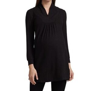 Nom Maternity Luna Cloud Knit Sweater Black Small